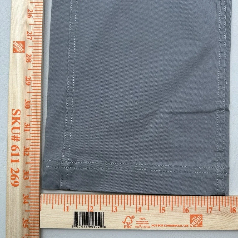 NEW KAVU Hit The Road Pants Men MEDIUM Gray Belted Elastic Waist Stretch Hiking